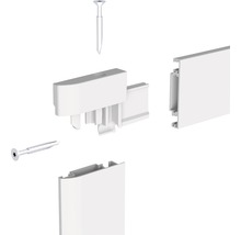 Moustiquaire home protect porte à cadre aluminium avec connecteur métallique blanc 100x210 cm-thumb-4