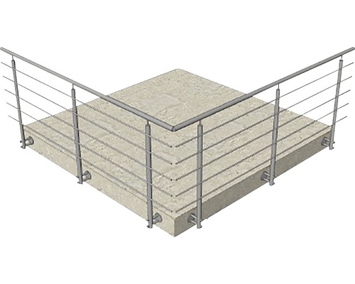 Balkongeländer aus Edelstahl mit Drahtseilen