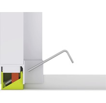 Moustiquaire home protect porte à cadre XL aluminium avec cadre de serrage blanc 120x240 cm-thumb-4