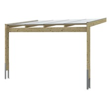 Holzcarport mit Metallsockel