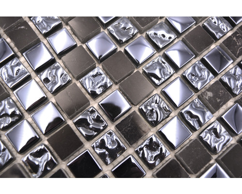 Carreaux de mosaïque carrés en pierre et en verre