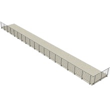 Lange Betonbrücke mit Geländer