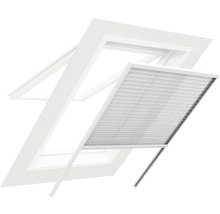 Insektenschutz home protect Plissee-Dachfenster Aluminium weiss 130x160 cm-thumb-0