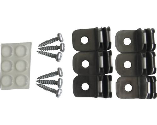 Kit de fixation de tuyaux avec vis et tampons