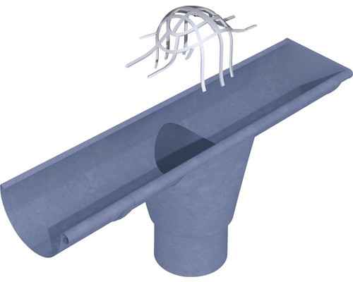 Dachrinne mit Laubschutzkorb