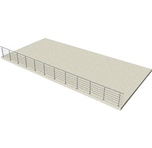 Illustration einer Terrasse mit Geländer