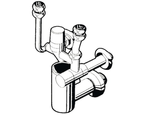 Wandarmatur für Waschtisch mit Siphon