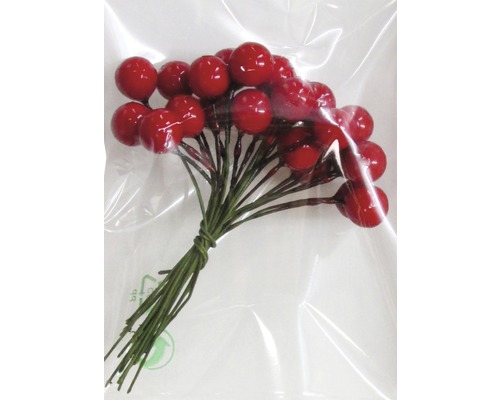 Bouquet de baies artificielles avec tiges vertes