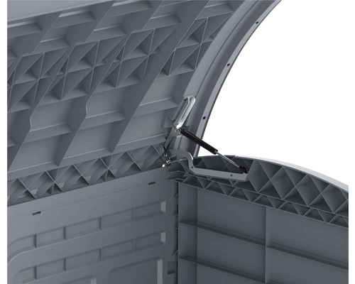 Detailansicht vom Inneren einer Gerätebox mit Hebemechanismus