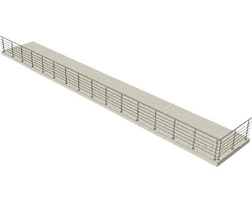 Illustration einer Stegbrücke mit Geländer.