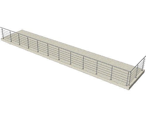 Illustration eines Stegs mit Edelstahlgeländer