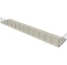 Brücke mit Edelstahlgeländer