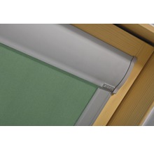 Store occultant vert pour fenêtre de toit avec logo Fakro