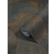 Vliestapete 32822 Vintage Deluxe Kreise blau kupfer