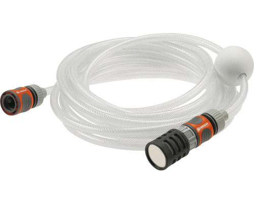 Gardena Saug-Garnitur mit transparentem Schlauch, Anschlussstücken und Filter