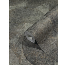 Vliestapete 32821 Vintage Deluxe Kreise silber kupfer