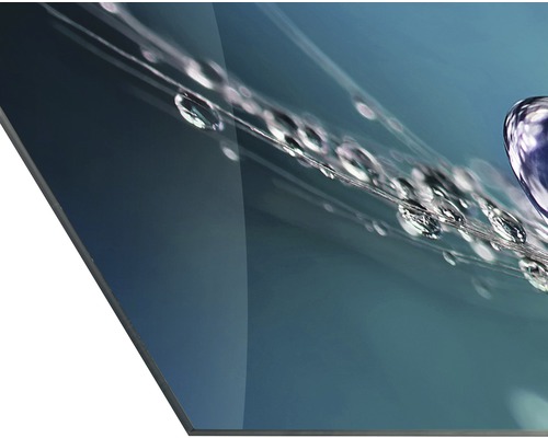 Image en verre acrylique avec motif de gouttelettes d''eau