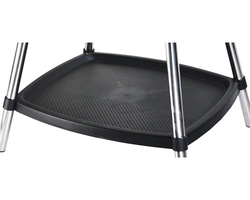 Tablette de rangement avec surface perforée et pieds en métal