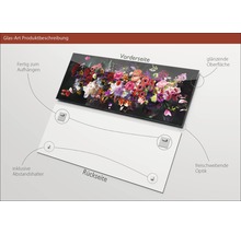 Glasbild Blumenstrauß II 50x125 cm GLA1938