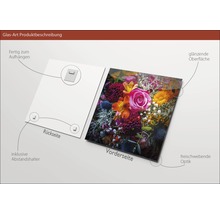 Glasbild Blumenmix II 30x30 cm GLA1940