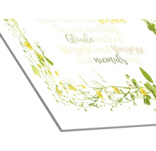 Image sur toile avec motif floral et citations inspirantes