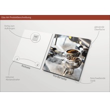 Glasbild Café II 20x20 cm GLA1950