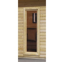 Chalet sauna Karibu Nordina sans poêle, avec vestibule et porte en bois avec verre à isolation thermique-thumb-5