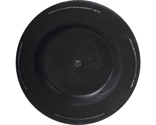 Couvercle de drain en plastique noir vu d''en bas