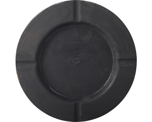 Coupelle de 37 centimètres de diamètre et 33 centimètres de hauteur pour pots de fleurs de 25 litres