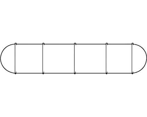 Zeichnung eines rechteckigen Rasenkantenstücks