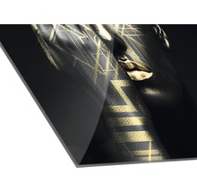 Dekoratives Wandbild mit Frau und geometrischen Mustern