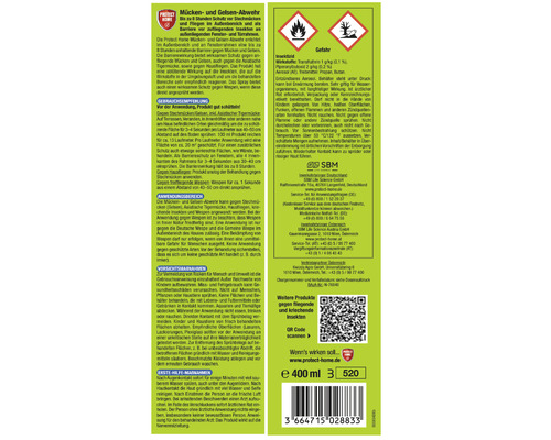 Protect Home anti-moustiques et aoûtats, insecticide