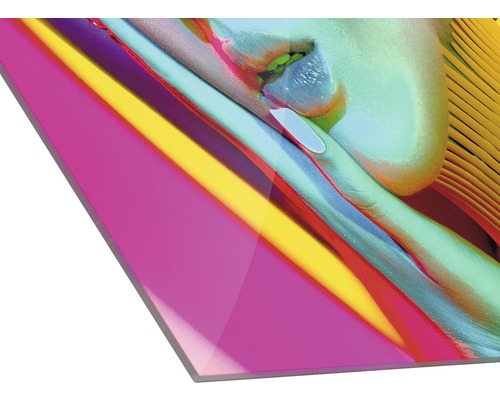 Plaque en verre acrylique avec motif abstrait