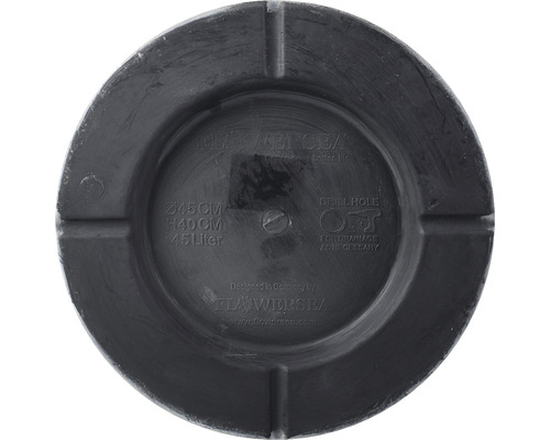 Pot de fleurs rond d''un diamètre de 45 cm et d''un volume de 45 litres.