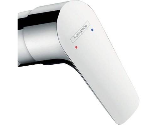 Hansgrohe Logo auf einem Wasserhahn