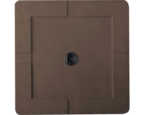 Dalle de terrasse carrée en béton avec évidement au centre