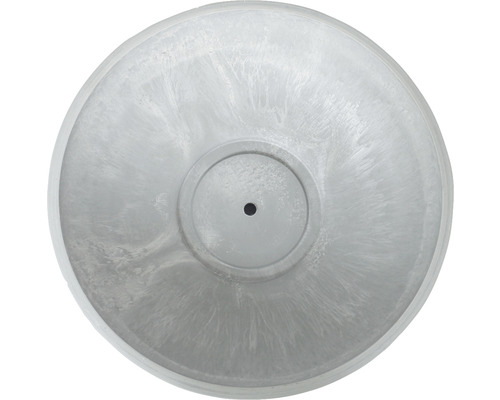 Graue Pflanzgefäß-Unterseite mit mittigem Loch