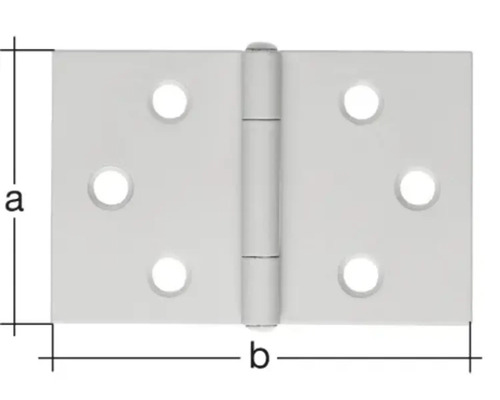 Charnière de porte avec dimensions a et b