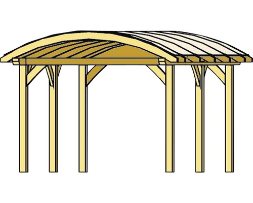 Pavillon de jardin en bois avec toit voûté