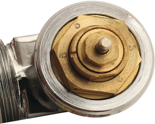 Robinet de radiateur avec raccord de thermostat et affichage numérique