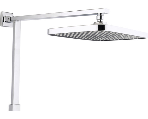 Pomme de douche carrée avec bras de douche