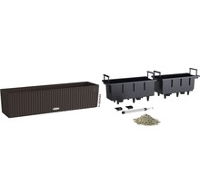 Jardinière Lechuza Balconera Cottage plastique 80x19x19 cm mocca