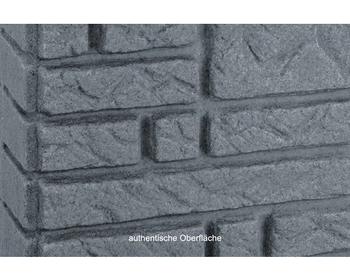 Nahaufnahme von grauen Ziegeln für den Aussenbereich