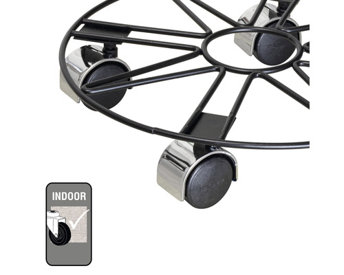 Support à plantes en métal avec roulettes pour l''intérieur