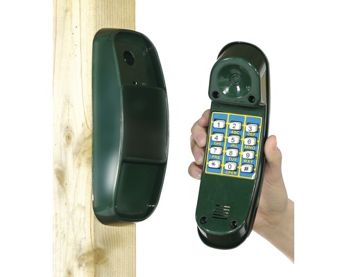 Téléphone de jardin avec support mural et clavier