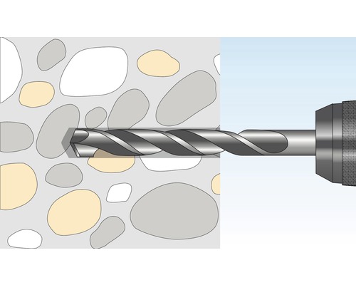 Perceuse perçant un trou dans la pierre