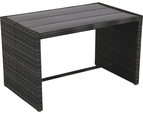 Gartentisch aus Rattan mit Glasplatte