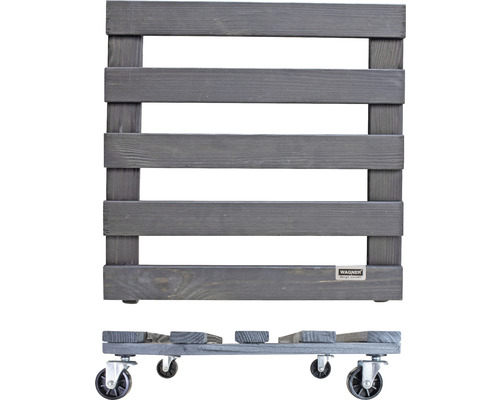 Chariot à roulettes en bois avec roulettes