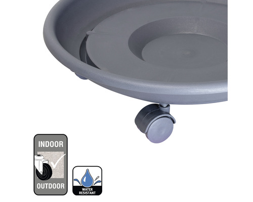 Support à plantes à roulettes pour l''intérieur et l''extérieur