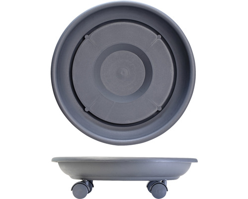 Support à plantes roulant en plastique avec roulettes pour pots de fleurs